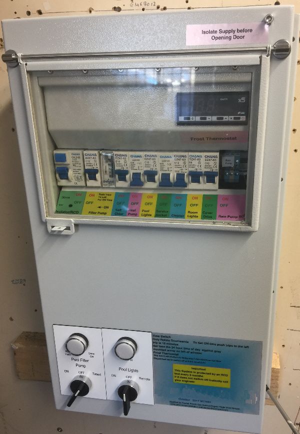 Swimming pool and spa control panels