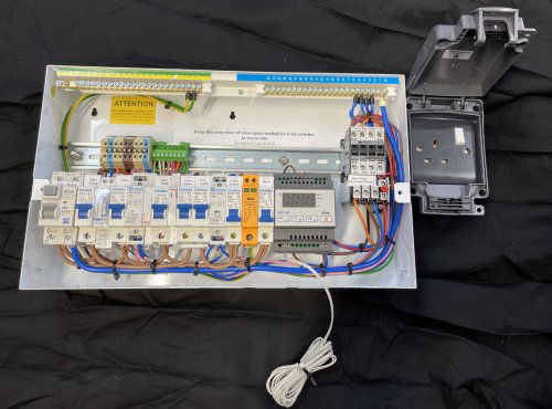 General view of control panel for swimming pools and spas