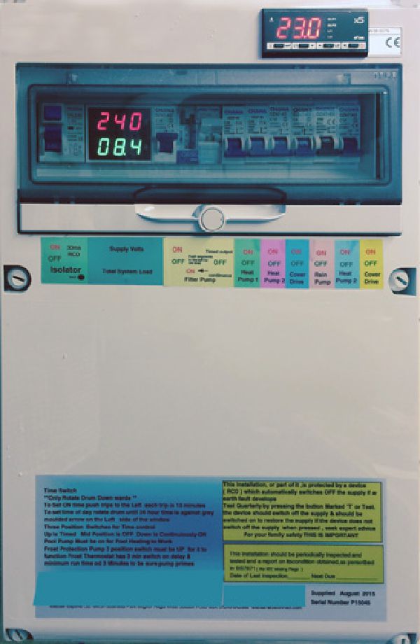 Single phase swimming pool control panel