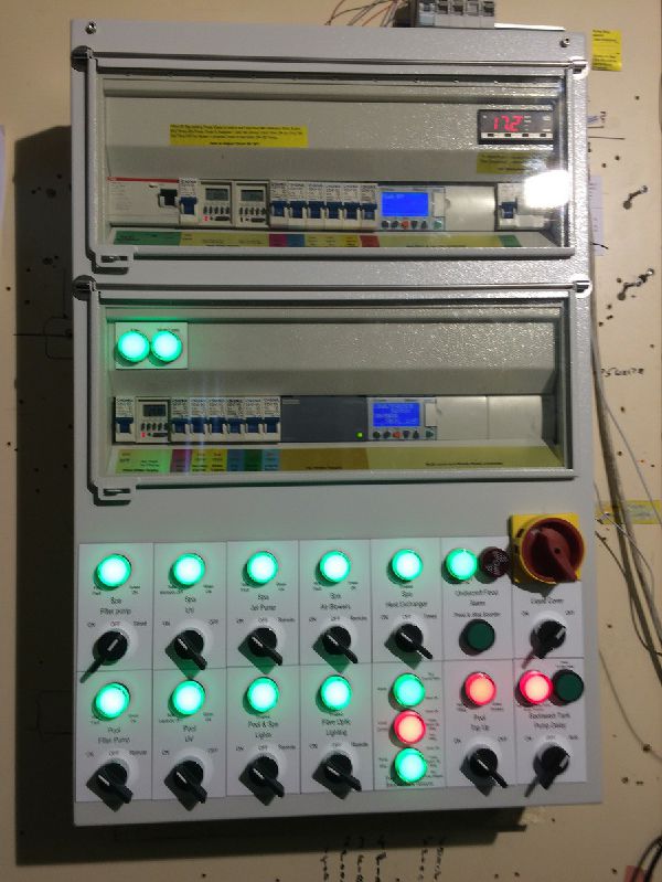 3 phase swimming pool and spa control panel